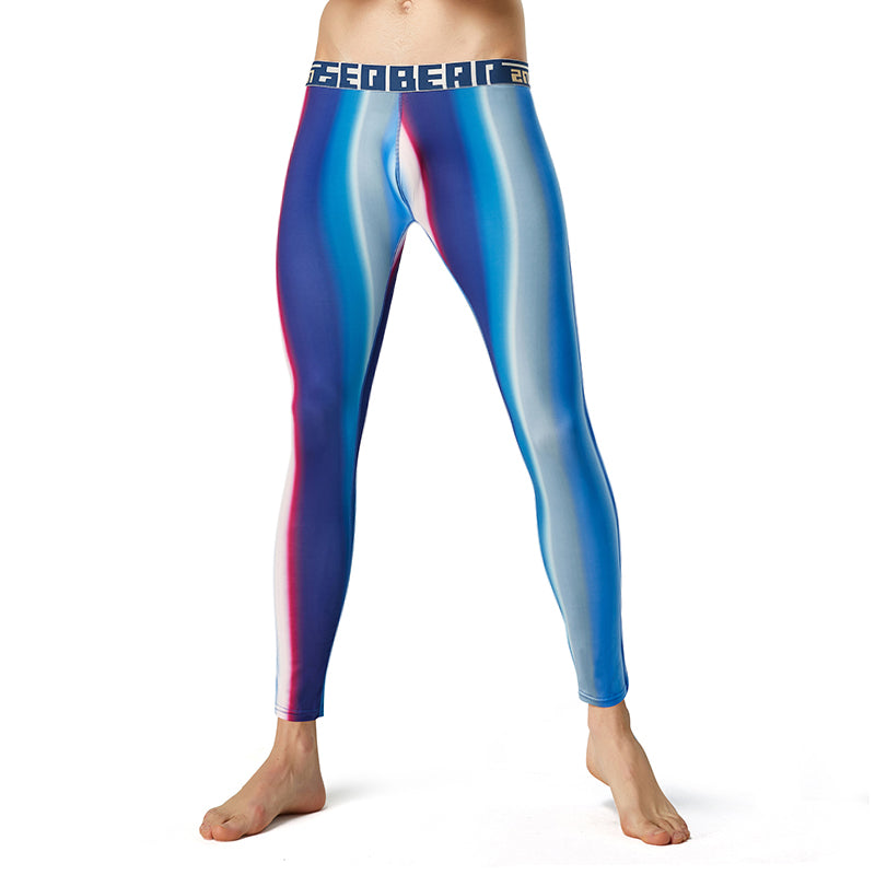 Men's Slim Fit Thermal Tights & Sleep Pants | Gradient Design Thermal Sleep Pants Babs