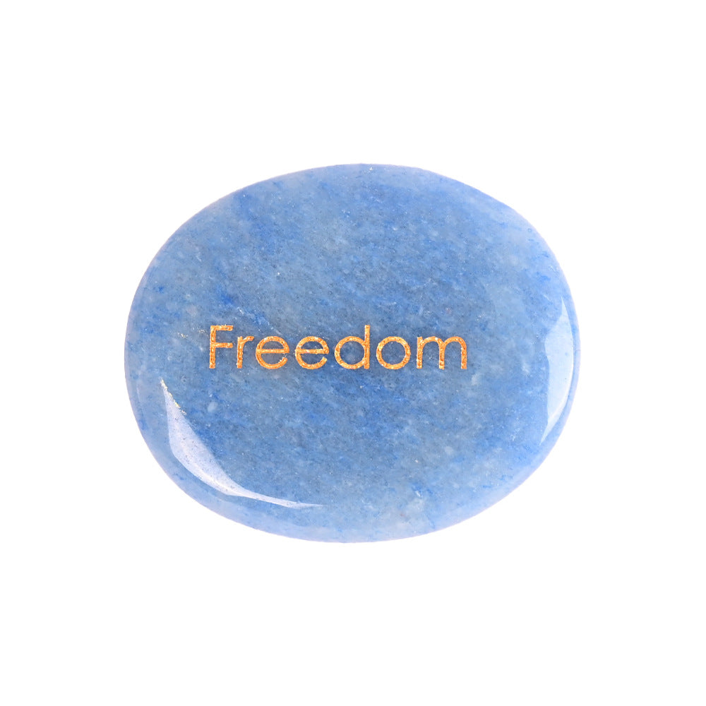 Natural Crystal Oval Gemstone Slabs – Polished Energy Stones Crystal Gemstone Slab Babs 45*35*7mm Blue aventurine (Freedom)
