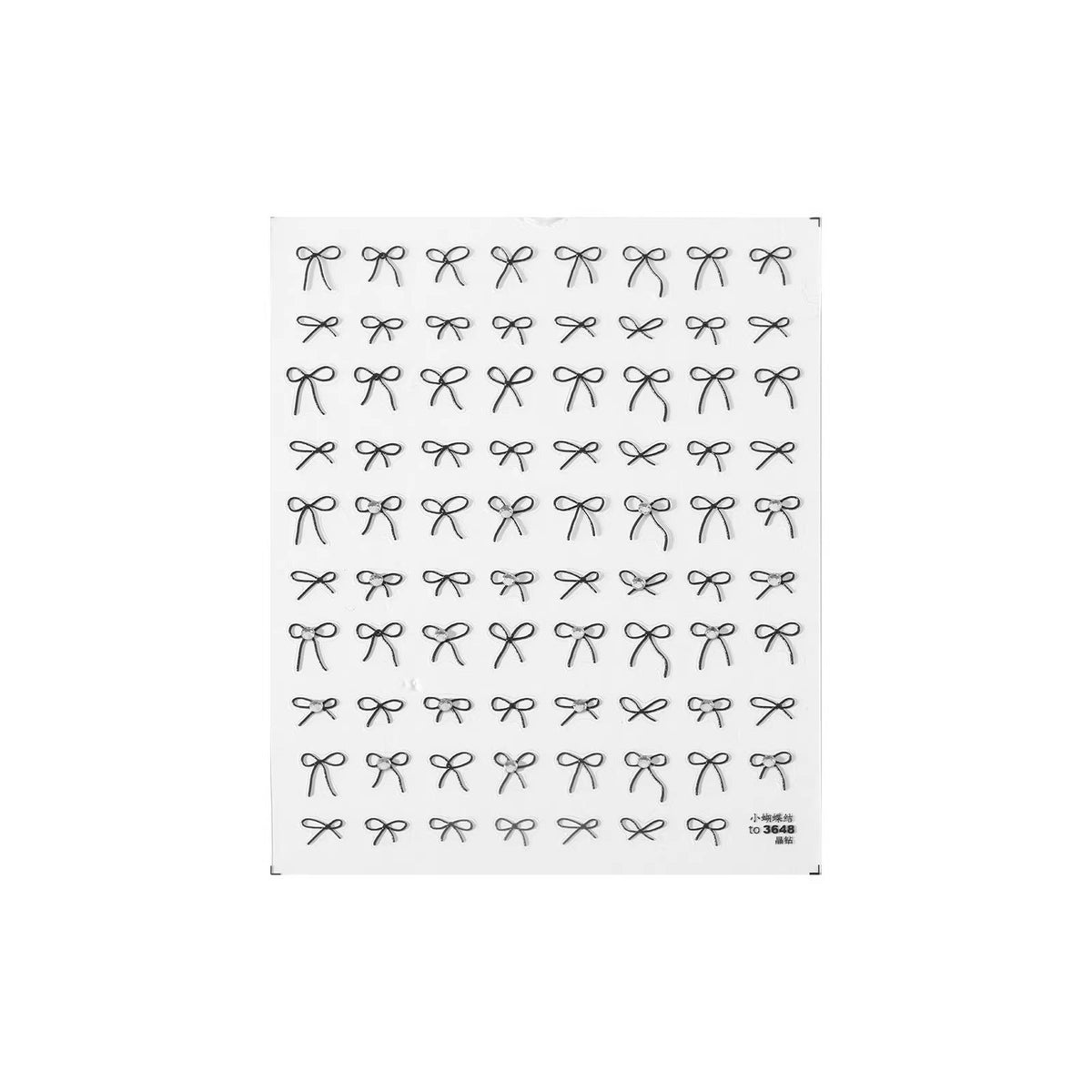 Crystal Bow Nail Stickers – Elegant Diamond Nail Art Decals Nail Art Stickers Babs
