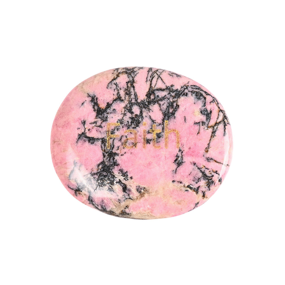 Natural Crystal Oval Gemstone Slabs – Polished Energy Stones Crystal Gemstone Slab Babs 45*35*7mm Red pattern (Faith)