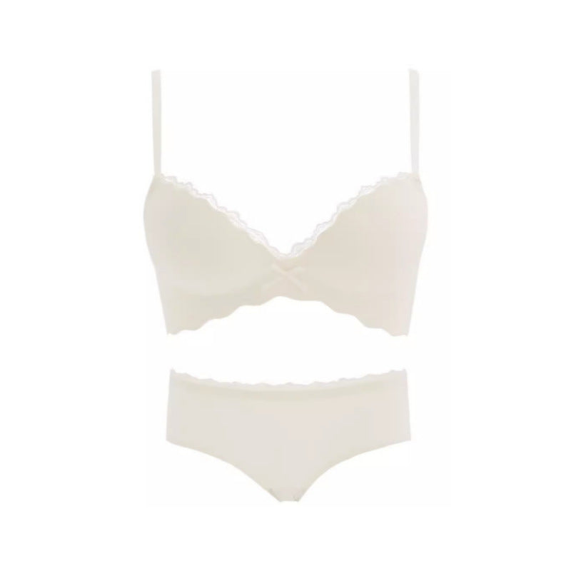 Seamless Wireless Push-Up Bra Set for Small Bust | Babs Wireless Push-Up Bra Babs Creamy-white [suit]] 32/70AB