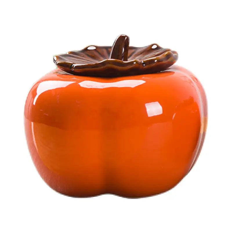 Persimmon Shape Ceramic Teapot – Artisan Red Glaze | 1pc Ceramic Teapot Babs