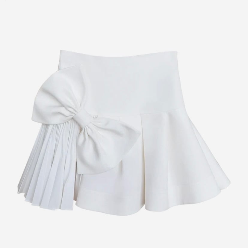 High Waist Anti-Glare Short Skirt – 100% Cotton | Babs Women's Mini Skirt Babs White S