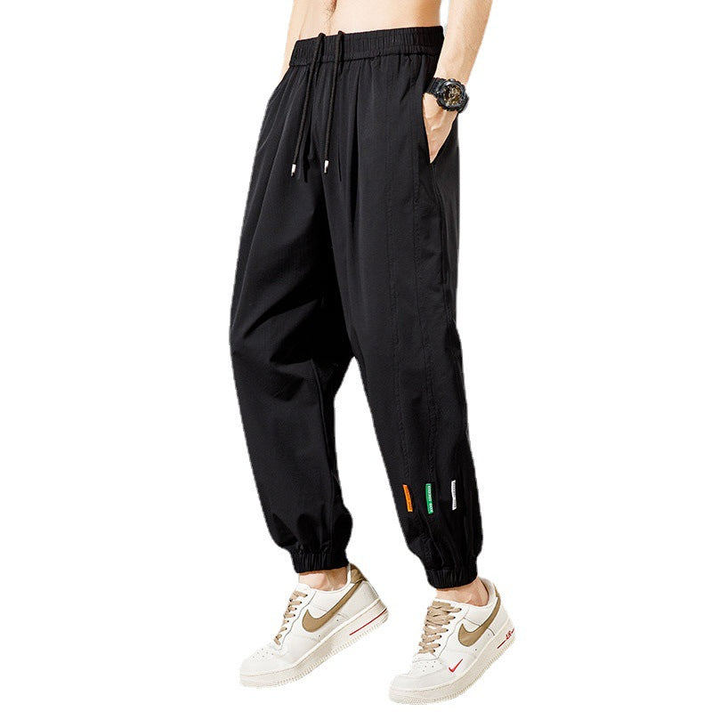 Men's Lightweight Fast-Drying Cropped Running Pants M–8XL Men's Athletic Pants Babs