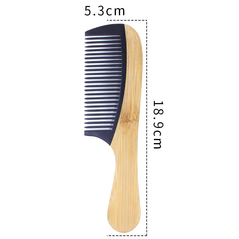 Natural Bamboo Hair Comb – Anti-Static Wooden Comb for Women Bamboo Hair Comb Babs 992 (round shank, dense teeth)