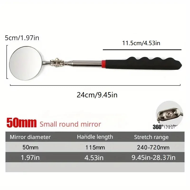 360° Rotating Telescopic Inspection Mirror – Flexible & Foldable Inspection Mirror Babs