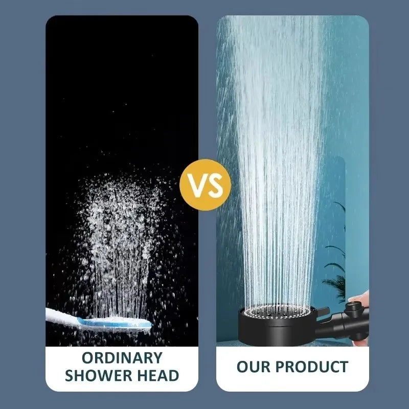 5-Mode High-Pressure Water-Saving Handheld Shower Head + Hose Handheld Shower Head Babs