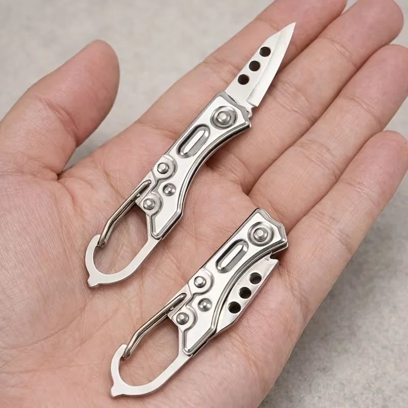 Mini Stainless Steel Folding Pocket Knife – EDC Keychain Tool Folding Pocket Knife Babs