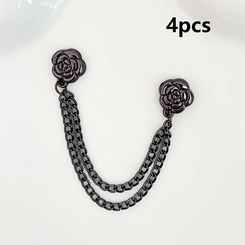 4-Piece Magnetic Snap Buttons – Adjustable Clothing Fasteners Magnetic Snap Buttons Babs black