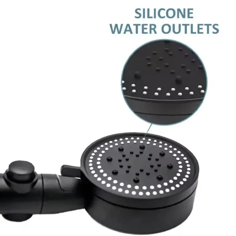 5-Mode High-Pressure Water-Saving Handheld Shower Head + Hose Handheld Shower Head Babs