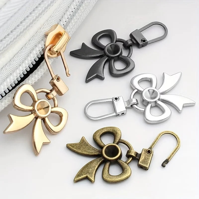 10-Pack Bow-Shaped Metal Zipper Pulls – Replacement Sliders Metal Zipper Pulls Babs