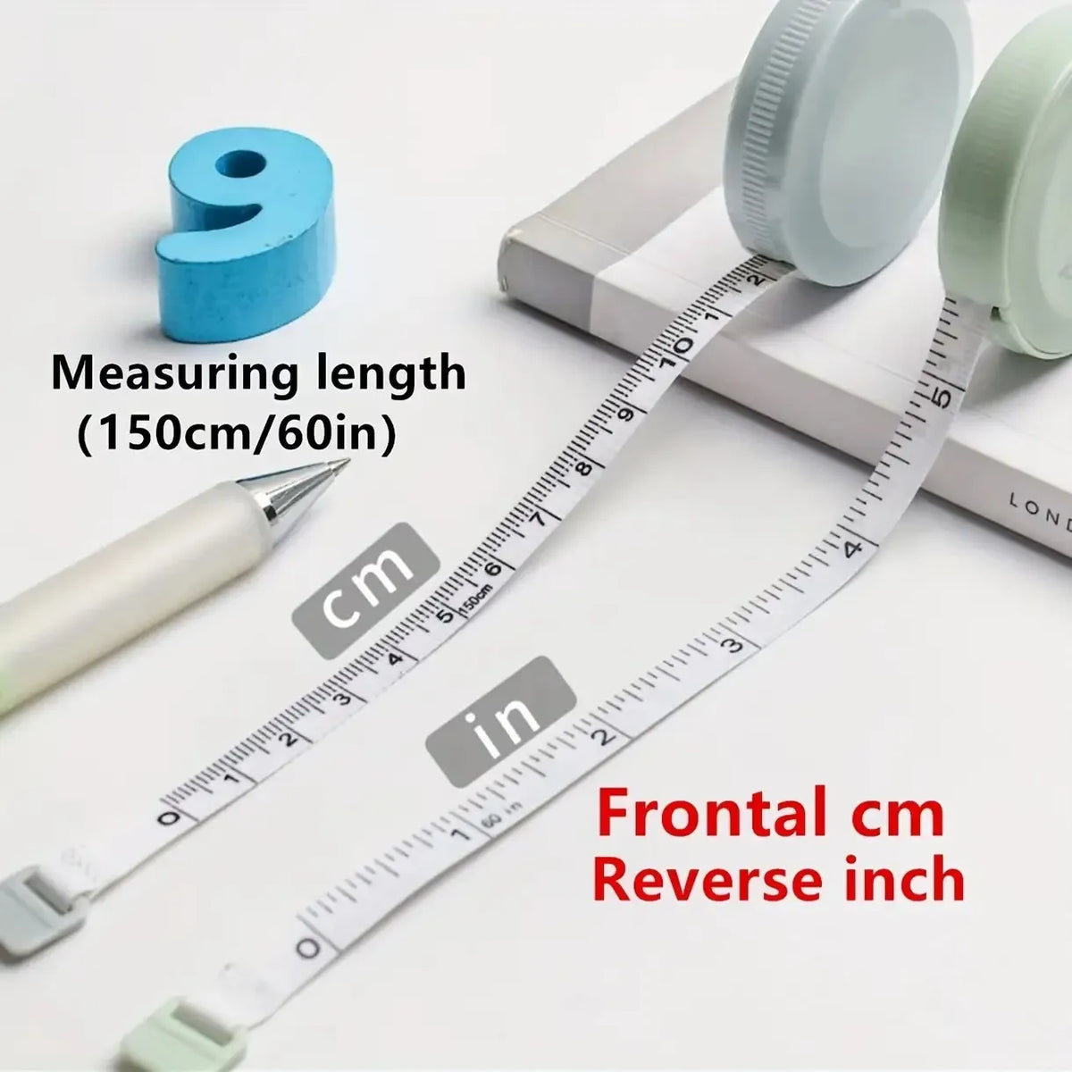 59" Portable Tape Measure – Double-Sided Sewing & Body Ruler Sewing Tape Measure Babs