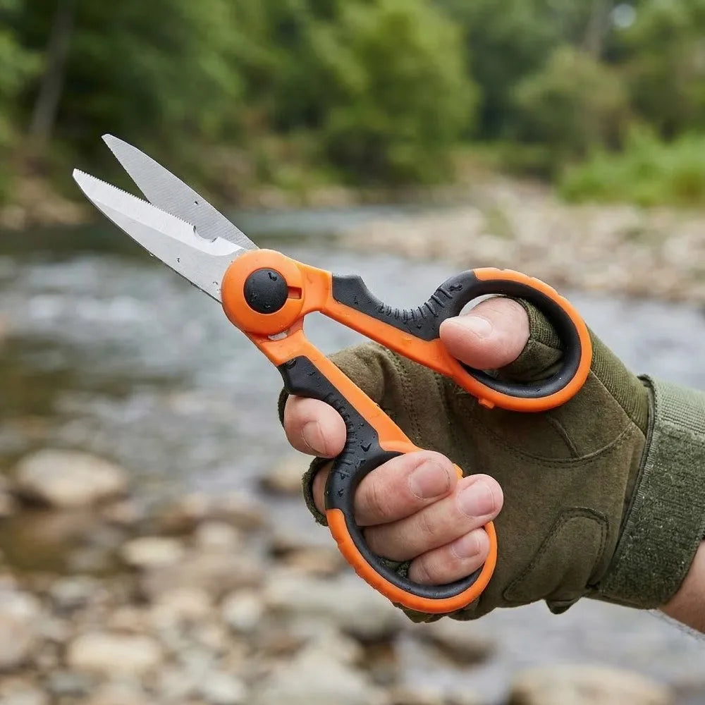 Ergonomic Stainless Steel Scissors – Wire & Fishing Line Wire Stripping Scissors Babs