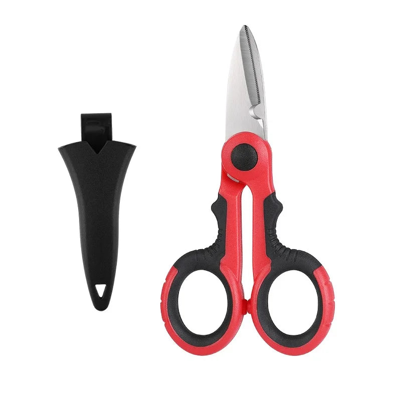 Stainless Steel Electrician Scissors & Wire Stripper Set Electrician Scissors Set Babs red