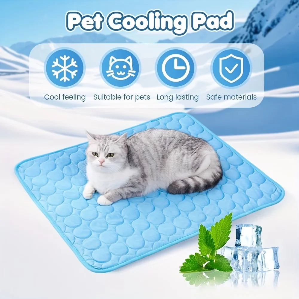 Summer Pet Cooling Mat for Cats & Dogs | Non-Slip Washable Pet Cooling Mat Babs