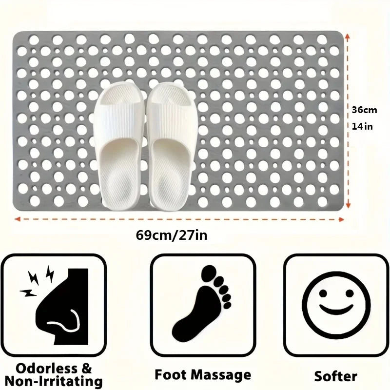 Anti-Slip PVC Shower Mat with Drainage Holes & Massage Points Anti-Slip Bath Mat Babs