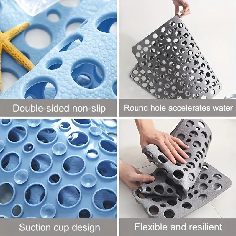 Anti-Slip PVC Shower Mat with Drainage Holes & Massage Points Anti-Slip Bath Mat Babs