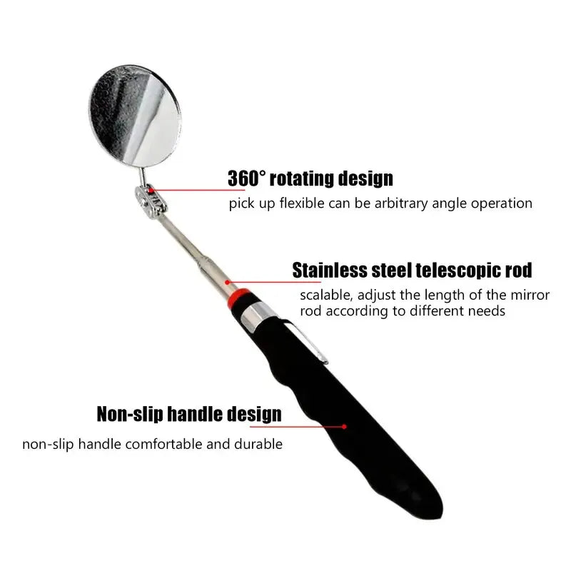 360° Rotating Telescopic Inspection Mirror – Flexible & Foldable Inspection Mirror Babs