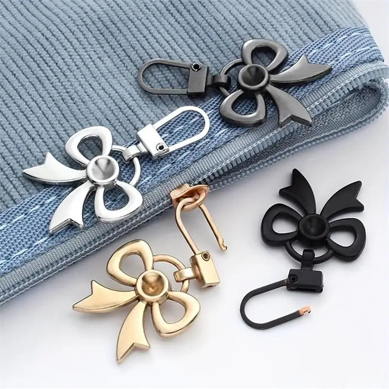10-Pack Bow-Shaped Metal Zipper Pulls – Replacement Sliders Metal Zipper Pulls Babs
