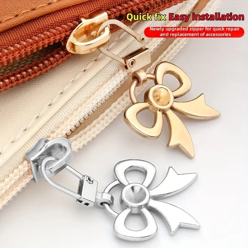 10-Pack Bow-Shaped Metal Zipper Pulls – Replacement Sliders Metal Zipper Pulls Babs