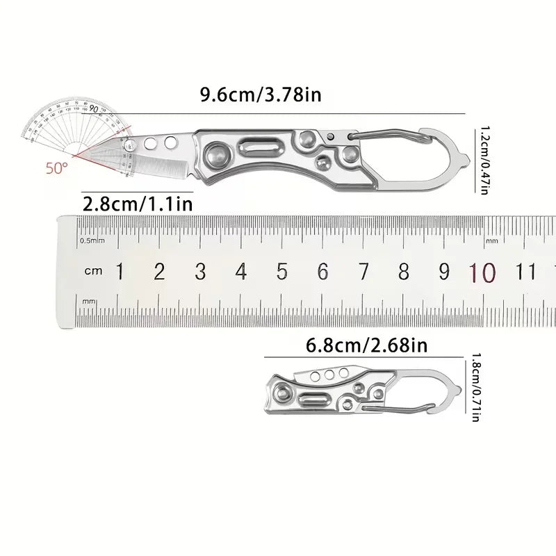 Mini Stainless Steel Folding Pocket Knife – EDC Keychain Tool Folding Pocket Knife Babs