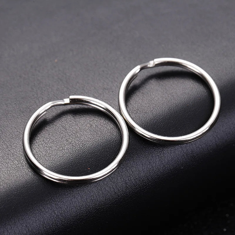 20pcs Split Key Rings 1.5x25mm – DIY Keychain Jewelry Connectors Key Ring Findings Babs