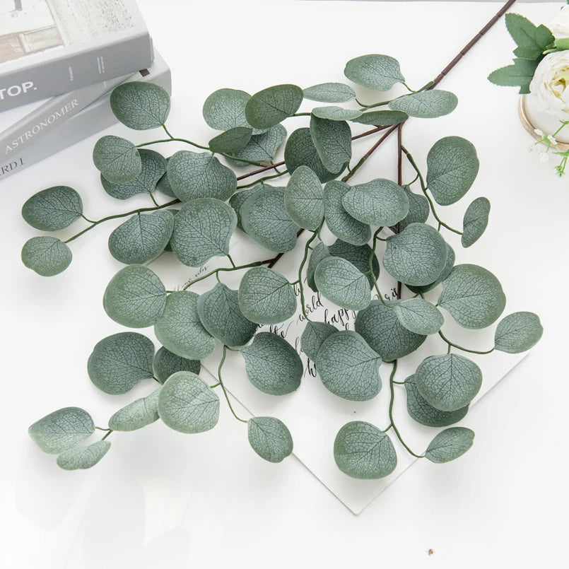 Artificial Eucalyptus Leaf Vine – Silk Fake Flowers for Wedding & Home Artificial Floral Vine Babs