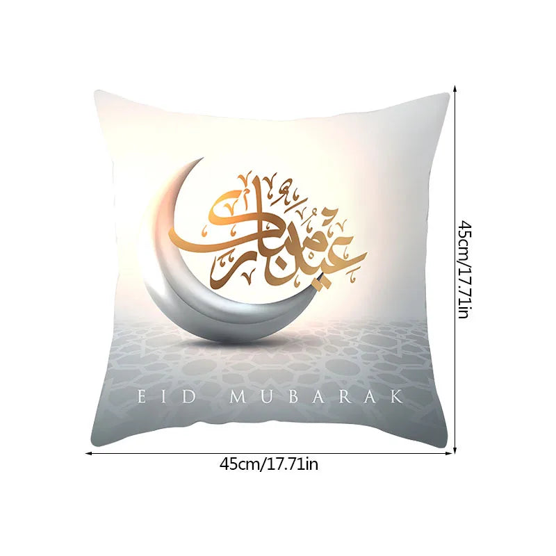Eid Mubarak Cushion Cover | Ramadan Kareem Sofa Pillowcase Decorative Cushion Cover Babs