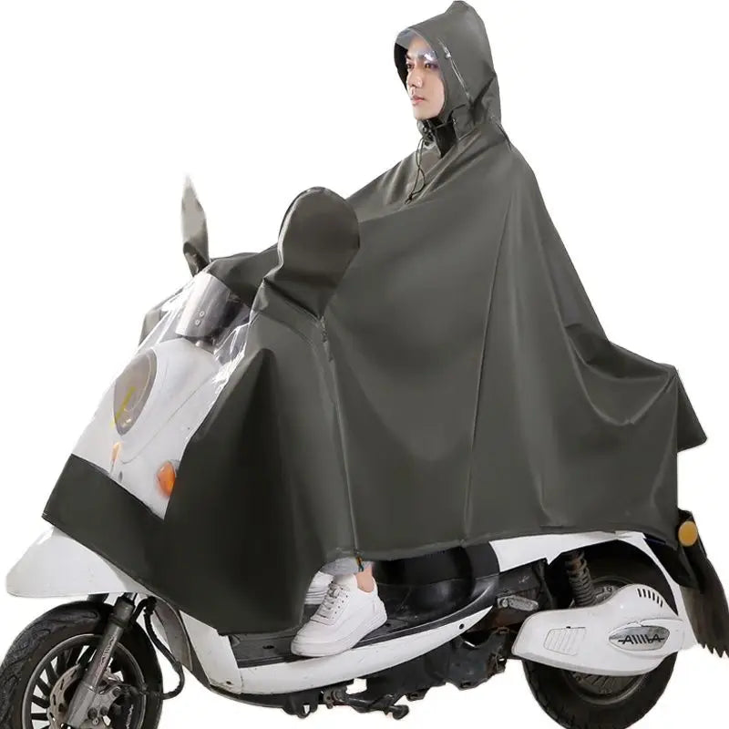 Waterproof Motorcycle Rain Poncho Jacket – Unisex Windbreaker Motorcycle Rain Poncho Babs