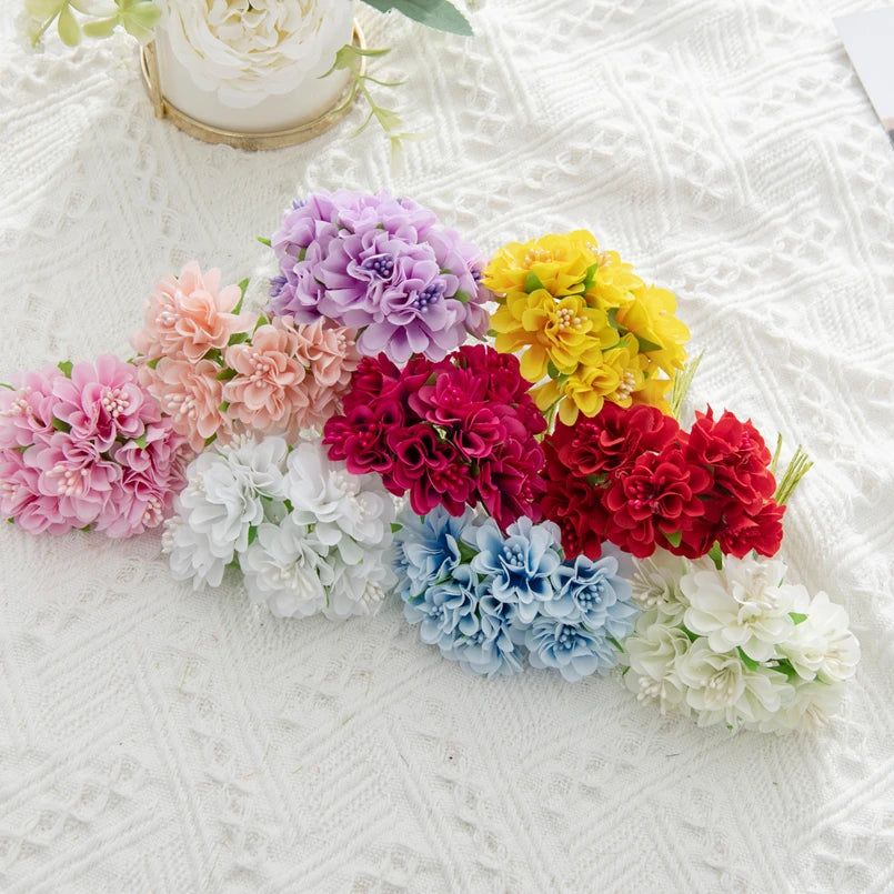 Artificial Silk Carnation Bouquet | Wedding & Home Decor 6/18pcs Artificial Flower Bouquet Babs