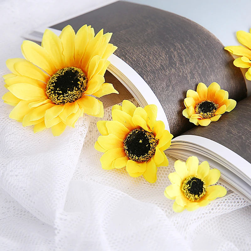 Silk Sunflower & Daisy Artificial Flowers 5/10 Pcs – Home Décor Artificial Silk Flowers Babs