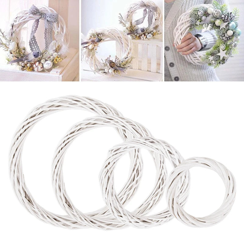 White Rattan Wreath Ring 10–30cm | DIY Easter & Wedding Decor Decorative Wreath Ring Babs