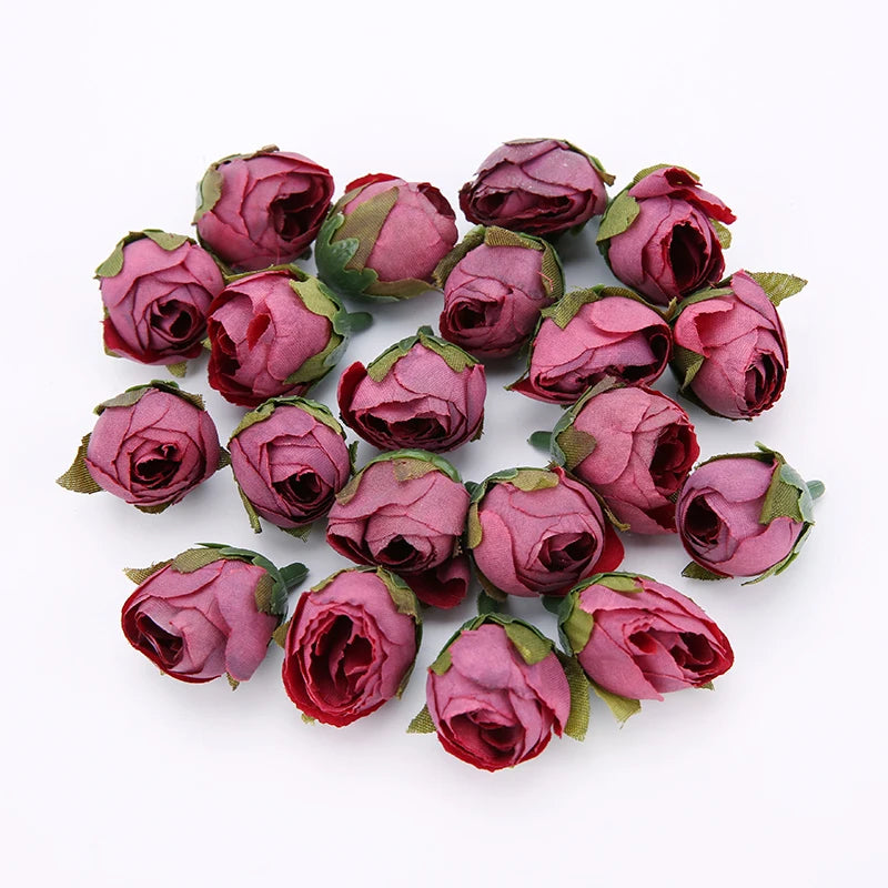 Silk Rose Artificial Flower Heads – Wedding & Home Décor (10/50 Pcs) Artificial Flower Heads Babs 12 50pcs