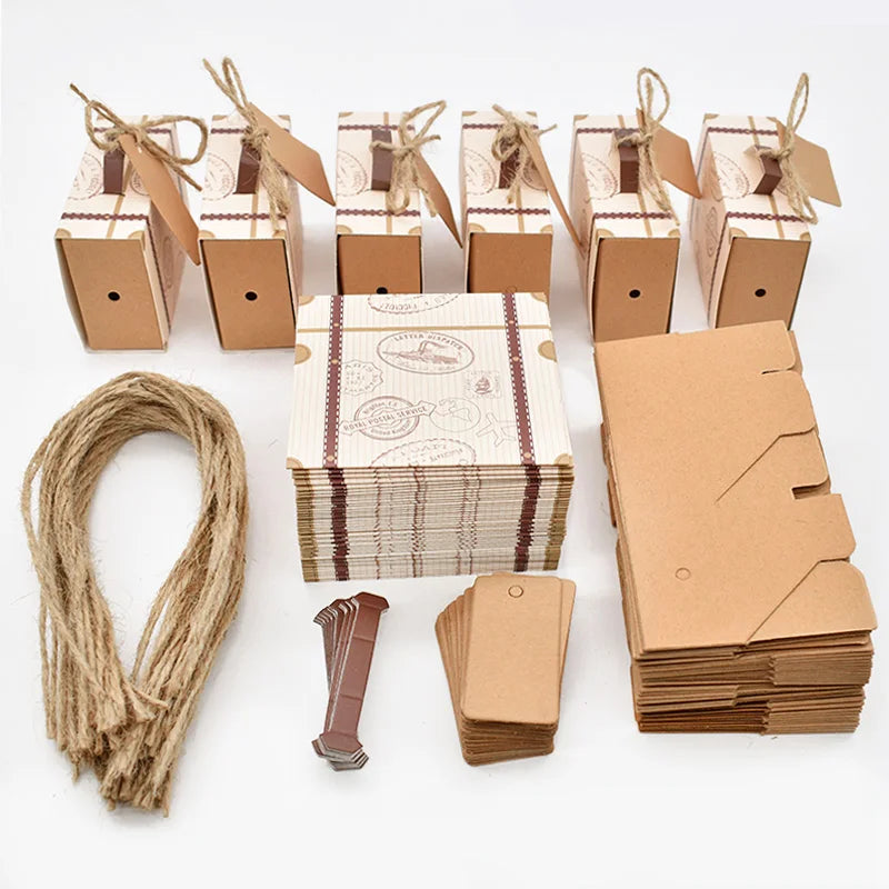 Suitcase Kraft Paper Gift Boxes – Party & Wedding Favors 10/20pc Party Gift Boxes Babs