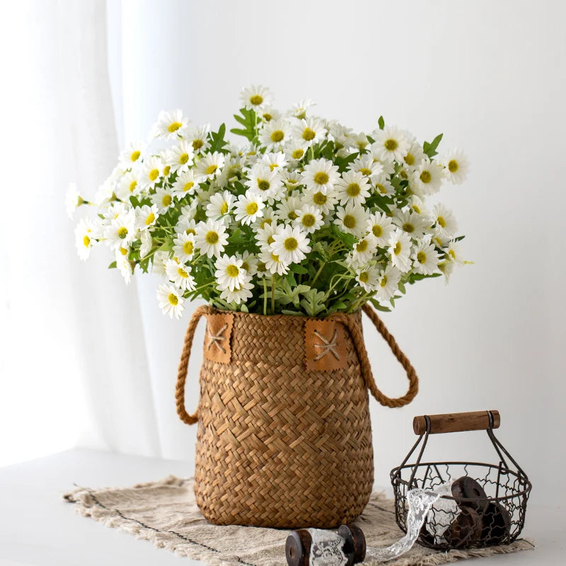5-Piece Artificial White Daisy Bouquet – 50cm Silk Flowers Artificial Silk Flowers Babs
