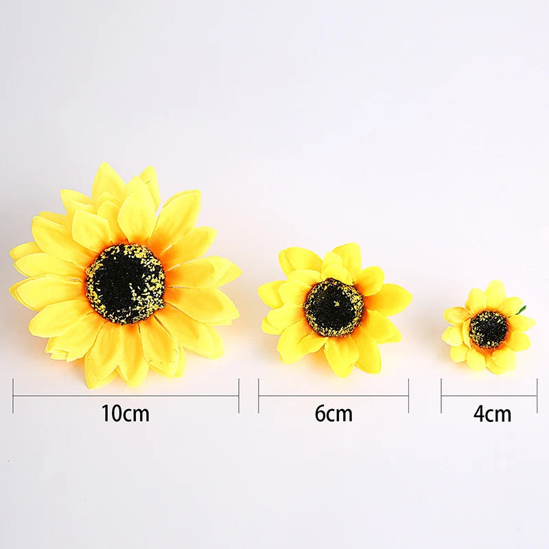 Silk Artificial Sunflower & Daisy Heads – Wedding & Home Decor Artificial Flower Heads Babs