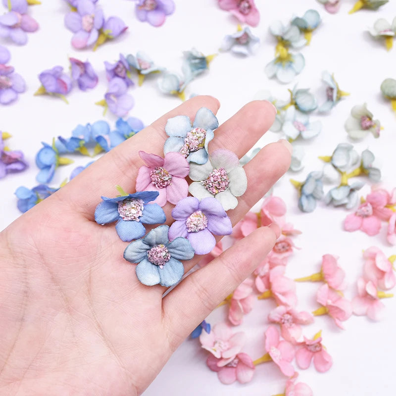 50Pcs 2cm Silk Daisy Flower Heads – Multicolor Artificial Flowers Artificial Silk Flowers Babs