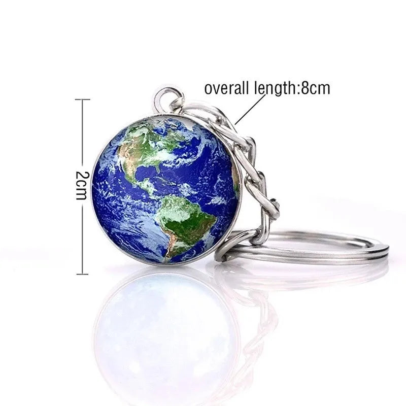 Solar System Planet Glass Ball Keychain – Galaxy Space Art Glass Ball Keychain Babs