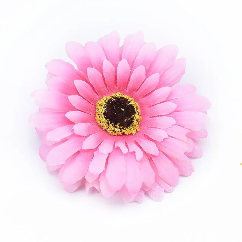 Silk Gerbera Artificial Flowers 50/100 Pcs – Wedding & Home Decor Artificial Silk Flowers Babs color 3 50 Pcs