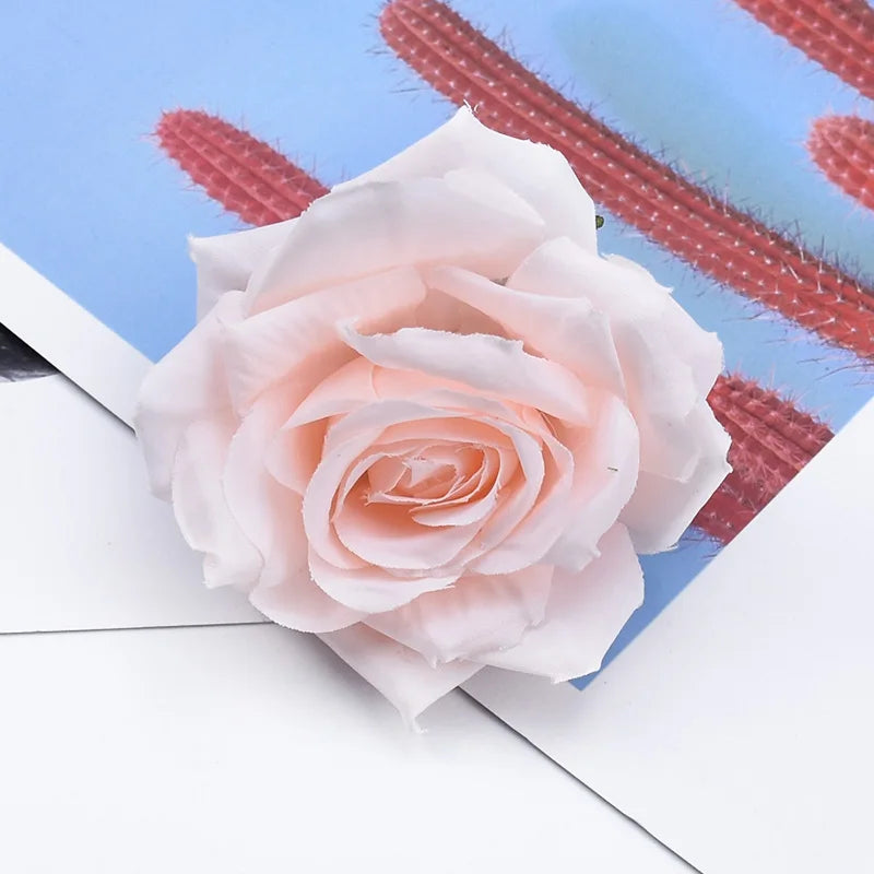 Silk Rose Artificial Flowers 5/10Pcs – Wedding & Home Decor Artificial Silk Flowers Babs color 8 10 Pieces