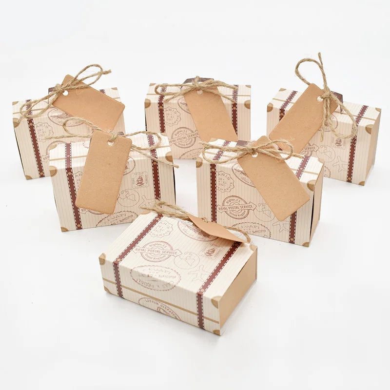 Suitcase Kraft Paper Gift Boxes – Party & Wedding Favors 10/20pc Party Gift Boxes Babs