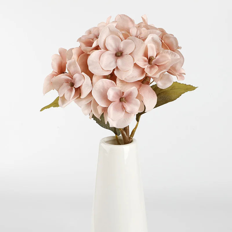 Vintage Silk Hydrangea Artificial Flowers for Home & Wedding Decor Artificial Silk Flowers Babs 6 1pieces