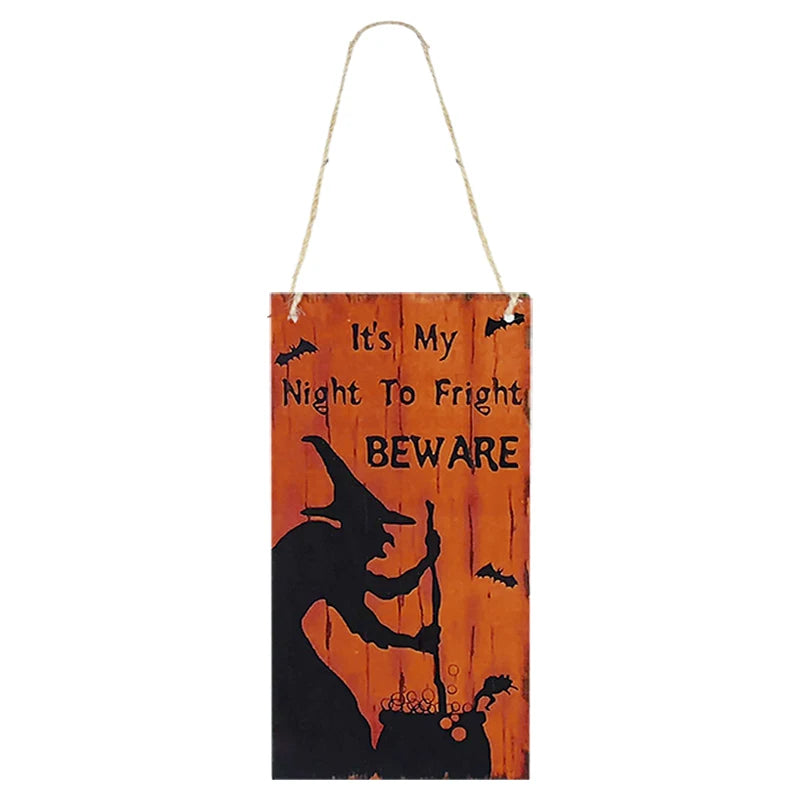 Halloween Wooden Ornaments Pumpkin Ghost Hanging Pendants Halloween Hanging Ornaments Babs O