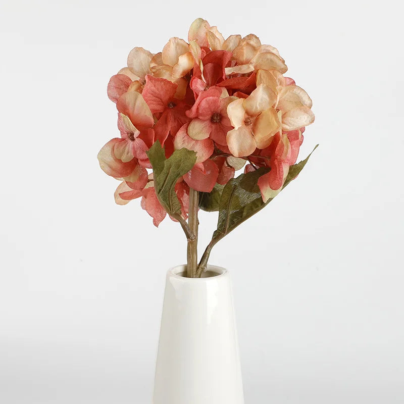 Vintage Silk Hydrangea Artificial Flowers for Home & Wedding Decor Artificial Silk Flowers Babs 4 3pieces
