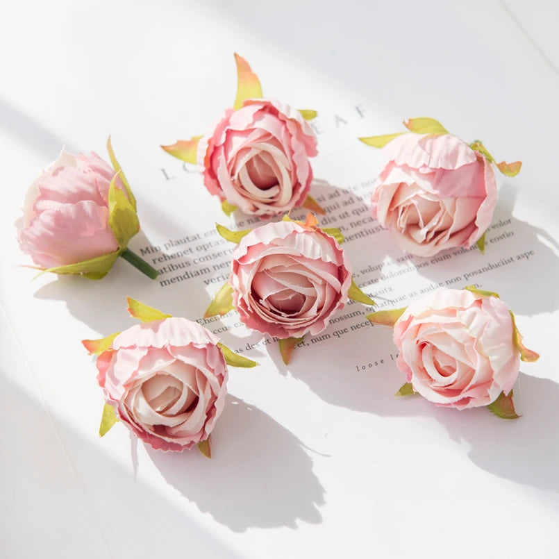 Silk Rose Flower Heads – Wedding, Wreath & DIY Decor (10–20 pcs) Artificial Silk Flowers Babs light pink 20pcs