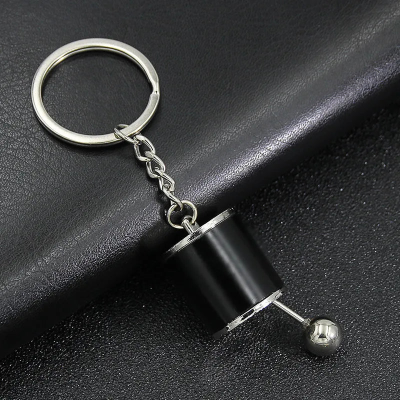 6-Speed Gear Shift Head Keychain – Metal Car Key Ring Car Gear Keychain Babs