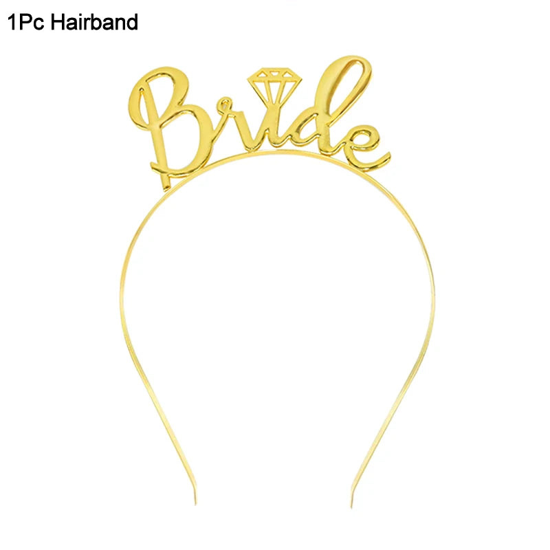 Bride To Be Sash & Balloons – Bachelorette Party Decor Set Party Decoration Set Babs gold hairband