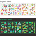 Glow in the Dark Kids Temporary Tattoos – Mermaid & Dinosaur 5pk Kids Temporary Tattoos Babs space