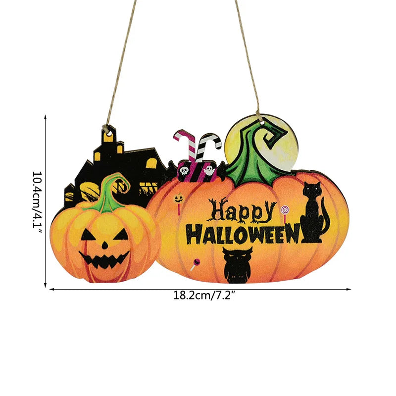 Halloween Wooden Ornaments Pumpkin Ghost Hanging Pendants Halloween Hanging Ornaments Babs G