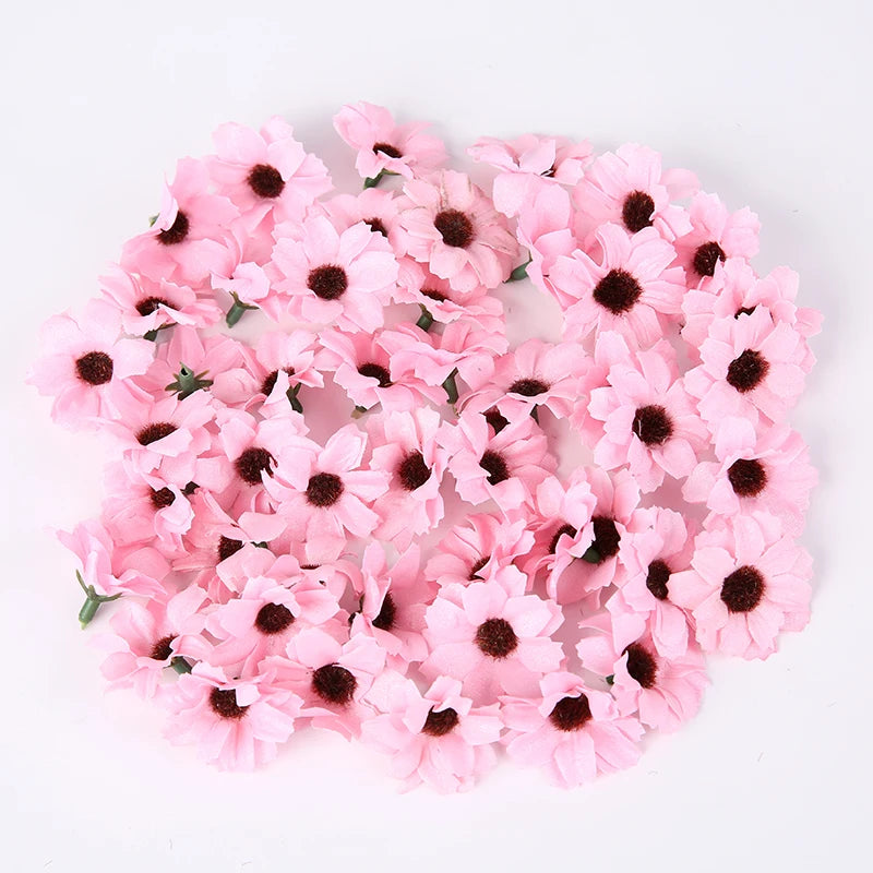 20/50Pcs Silk Artificial Daisy Heads – Wedding & Home Decor Artificial Flower Heads Babs 6 50Pcs